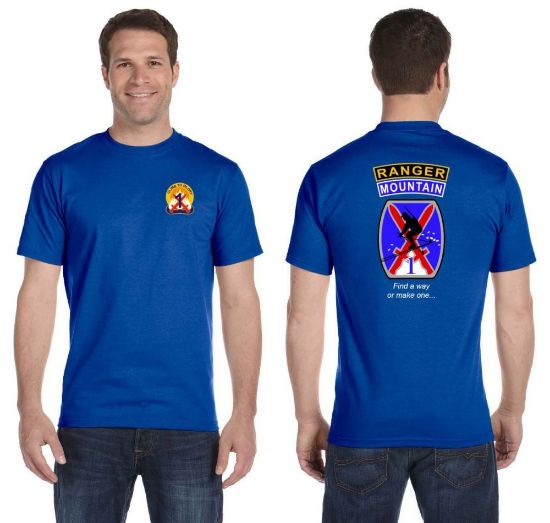 Mountain Ranger Blue Cotton T-Shirt