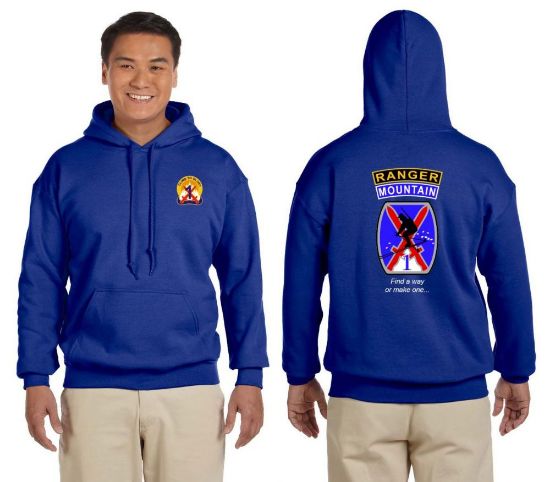 Mountain Ranger Blue Hooded Sweatshirt