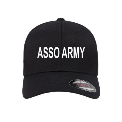 ASSO ARMY Embroidered Flexfit Fitted Ball Cap