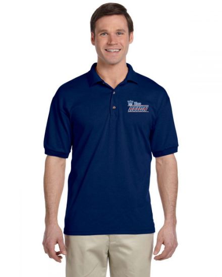 Blue Reign Embroidered Navy Cotton Coach Polo