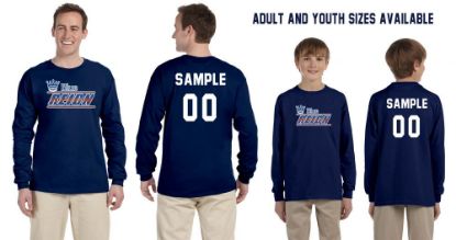 Blue Reign Customizable Navy Printed Long Sleeve Shirt Adult & Youth Sizes