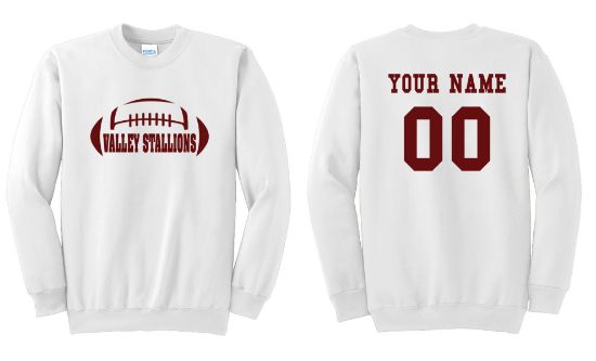 Personalized Valley Stallions Crewneck Sweatshirt