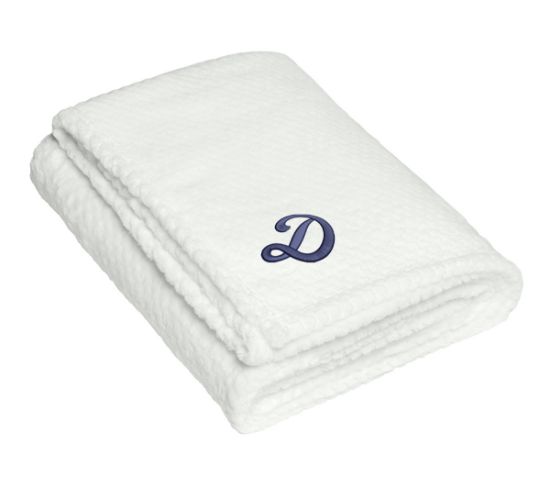 Dingers "D" Embroidered Plush Blanket